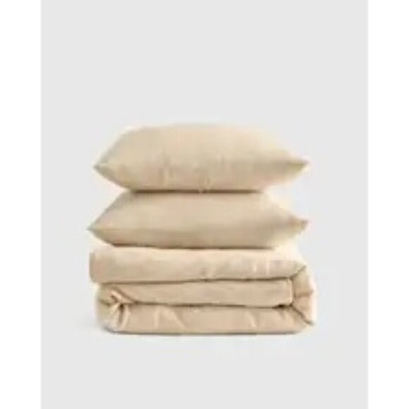 Quince 100% European Linen Duvet Cover 3PC Set Color Oat Size King/Cal -NEW- - Picture 6 of 7
